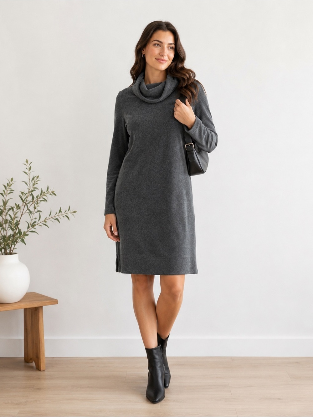 J.Jill velvet/corduroy Cowlneck dress Small